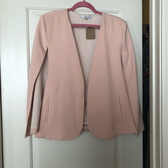 blush cape blazer